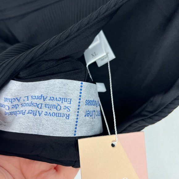 NWT Andie Swim The Banded Cheeky Rib Bottom Bikini Bottoms Black Size XL NEW - Picture 6 of 12